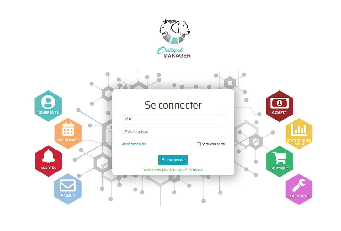Aperçu du site DataPet Manager