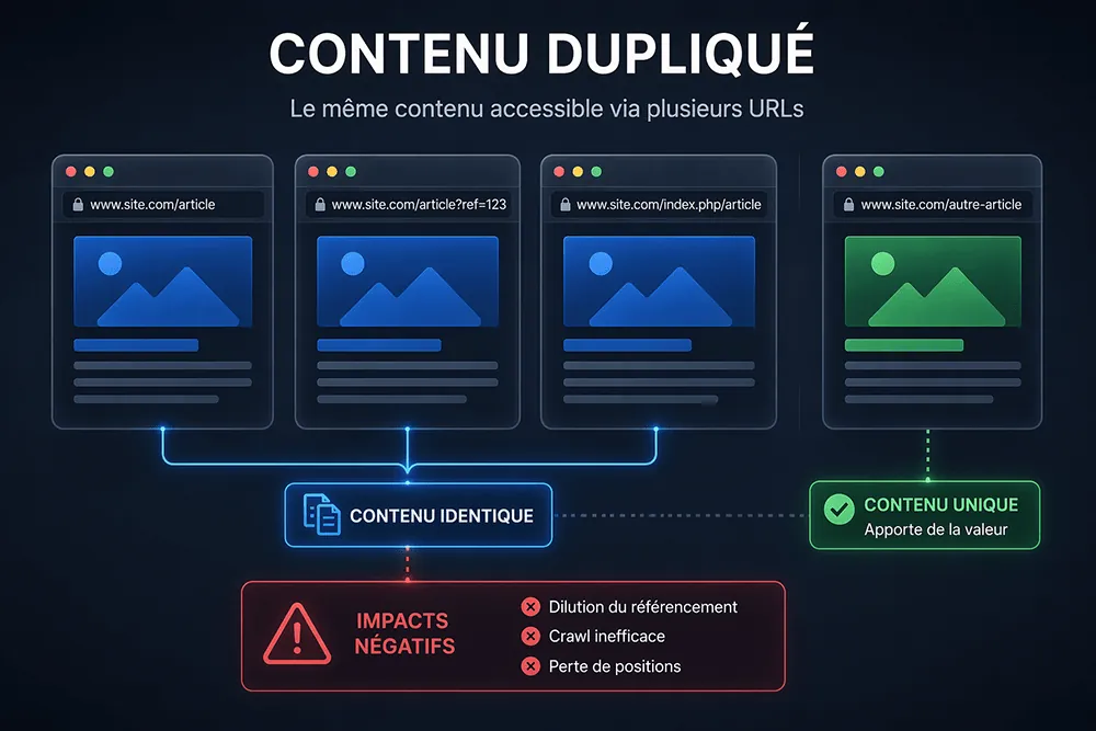 Contenu dupliqué en SEO
