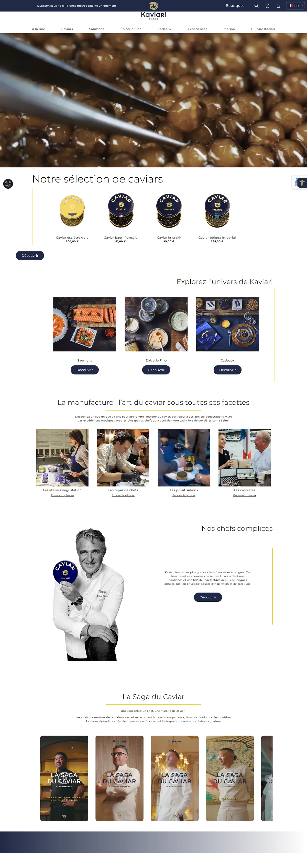 Preview of the Kaviari website