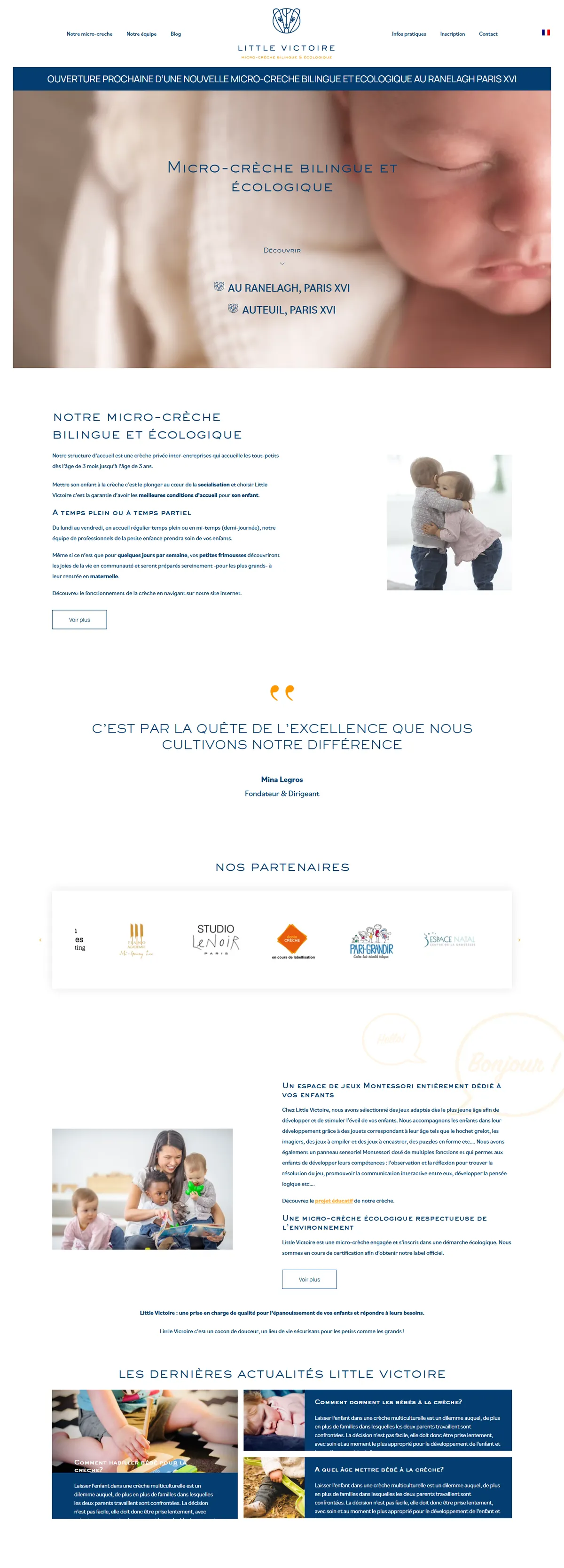 Preview of the Little Victoire website